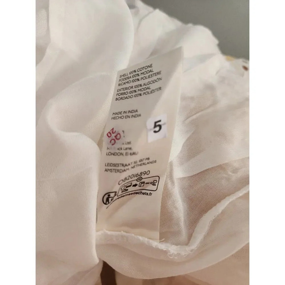 NWT Anthropologie Puff-Sleeve Eyelet Midi Dress Size S Yellow #9H413 - Picture 11 of 11